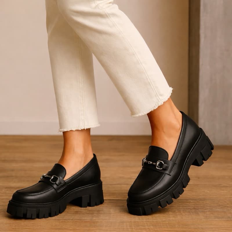 Sapatilha Feminina  Mocassim Sapato Oxford Blogueira Moda Lançamento Tratorado