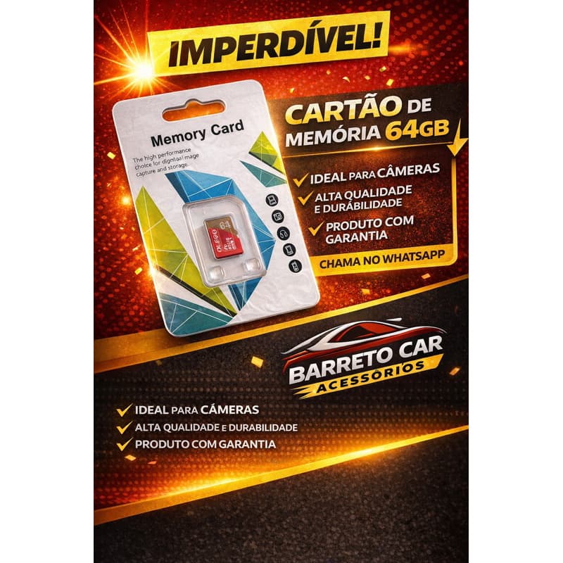 CARTÃO DE MEMORY 64 GB