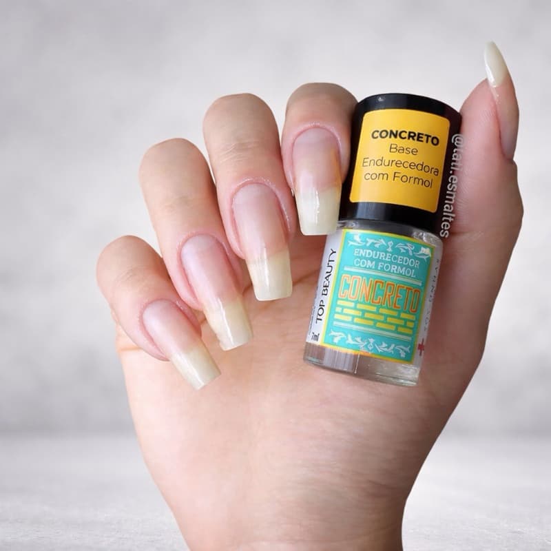 Base Concreto Top Beauty Original Endurecedora Fortalece Unhas Fracas Rápido