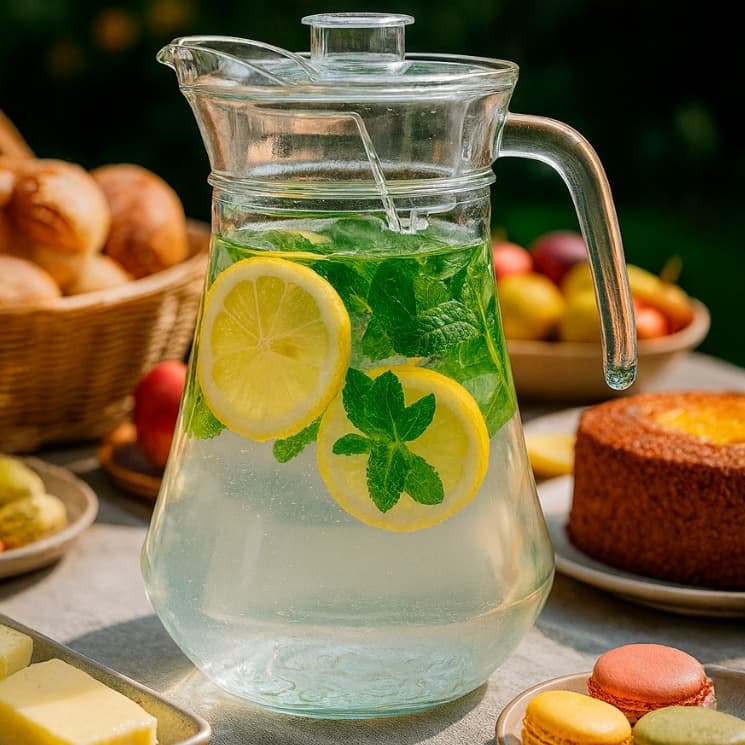 Jarra de Vidro 1,6 Litros Transparente para Suco Água Bebidas Servir Mesa Elegante