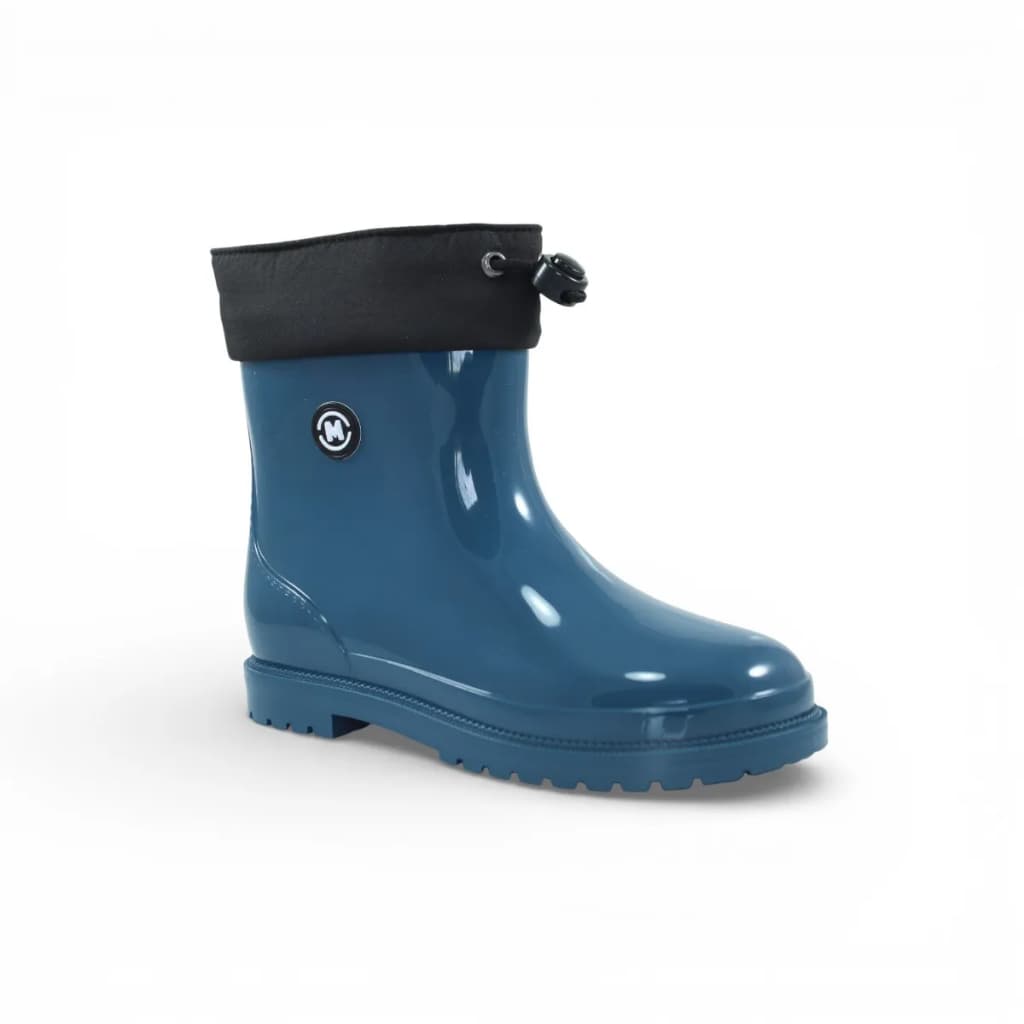 Bota Galocha PVC Infantil Masculina Curta Impermeável com Elástico e Solado Tratorado