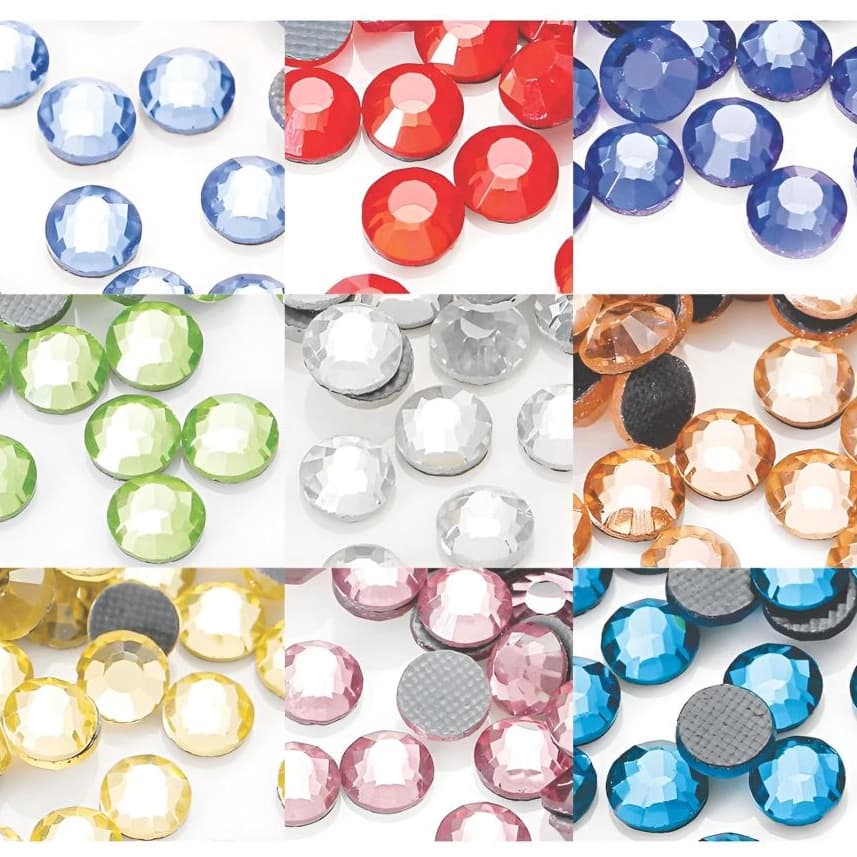 PEDRARIA CRISTAL STRASS HOTFIX TERMOCOLANTE CUSTOMIZAÇÃO DIVERSOS TAMANHOS CORES + BRINDE