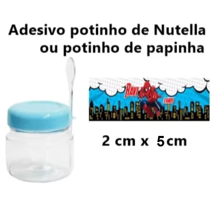 Até 100 Adesivos pra potinho de Nutella ou de Papinha