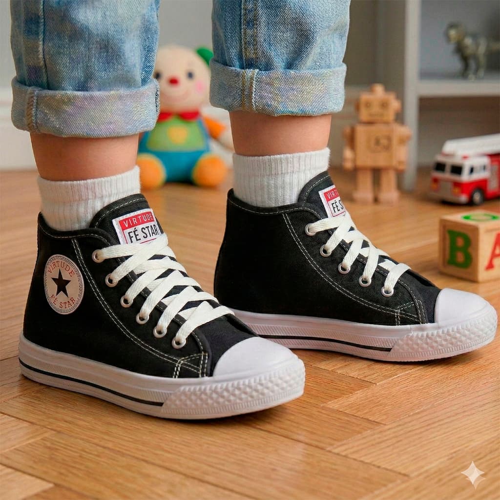 Tênis Botinha Star Infantil Menino e Menina Masculino e Feminino Casual Escolar Qualidade Confort