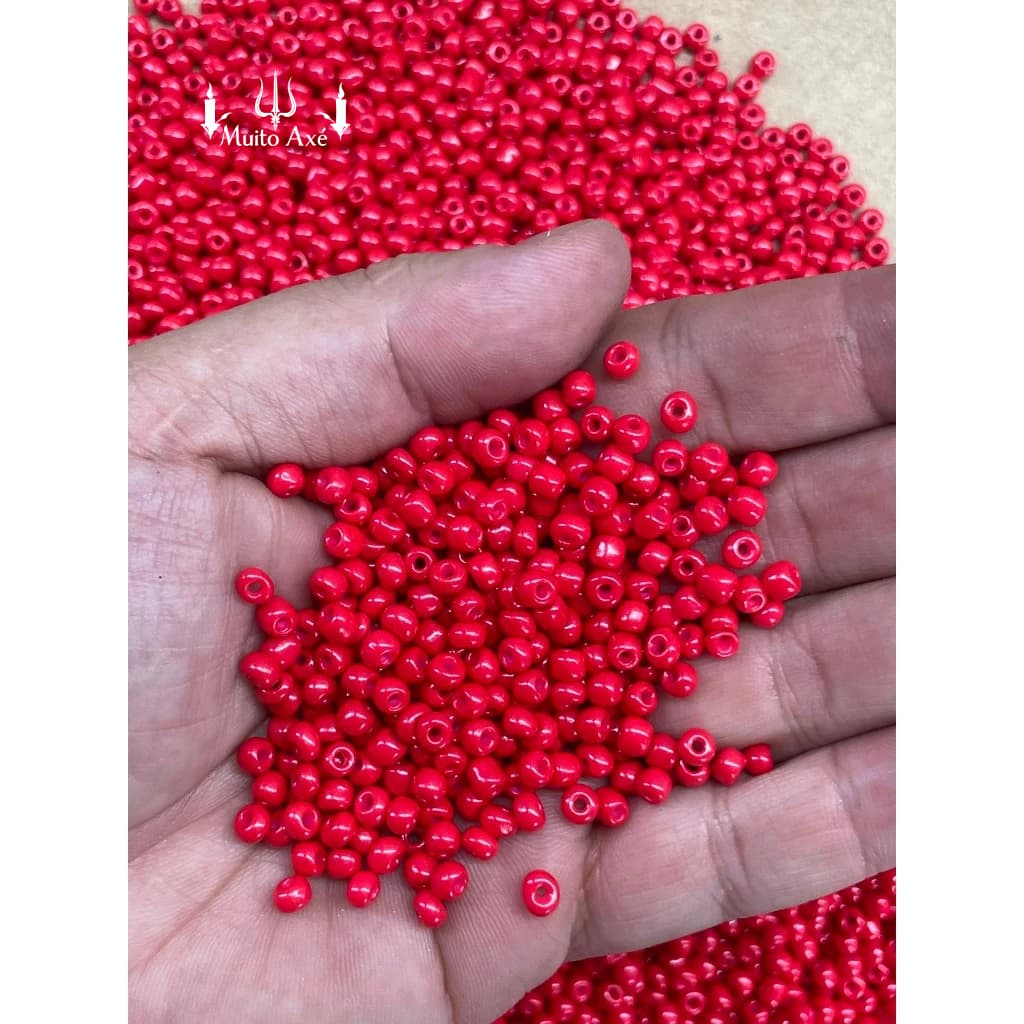 Miçanga de Vidro 4mm para Guias Umbanda Candomblé 50g Aprox 660 Peças