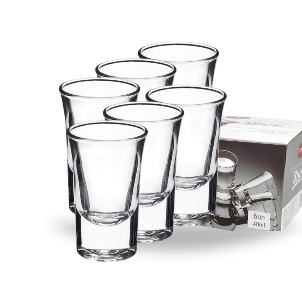 kit 6, 12 ou 24 Copo de Dose Cachaça Shot Ideal Para Drinks Caipirinha Tequila Pinga Licor Copo Shot