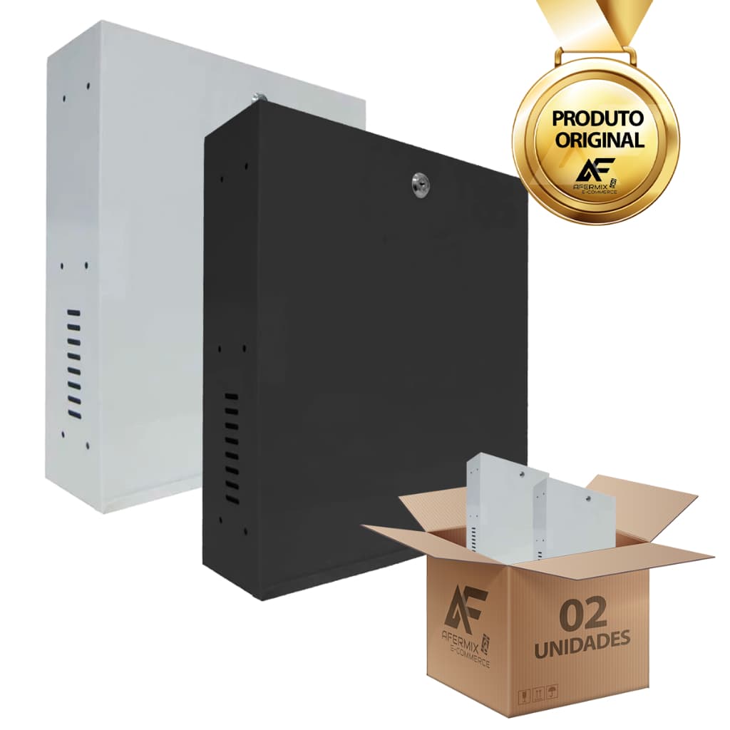 Kit 2 Rack Para DVR Caixa Metálica Organizadora de CFTV