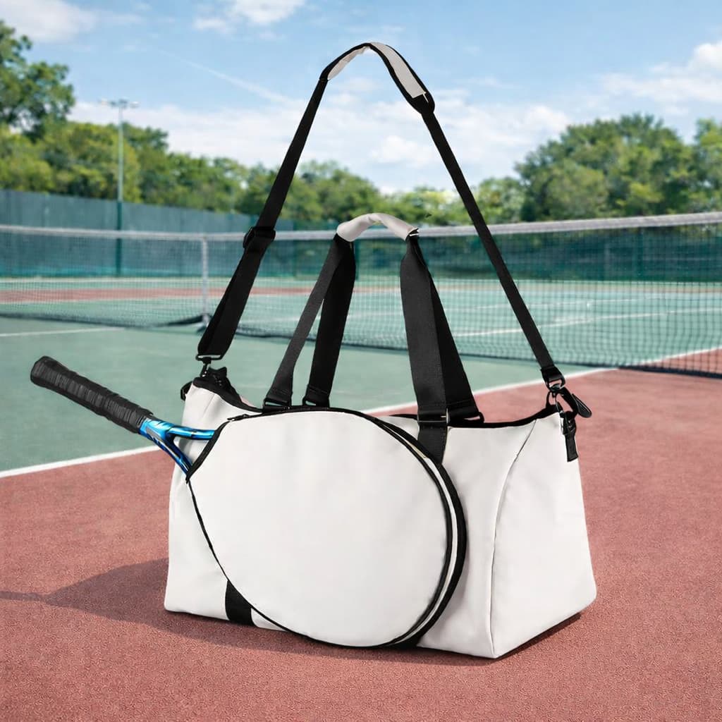 Bolsa Mala Raqueteira Porta Raquete Beach Tennis Badminton Reforçada Moderna Impermeável Ombro Transversal Premium