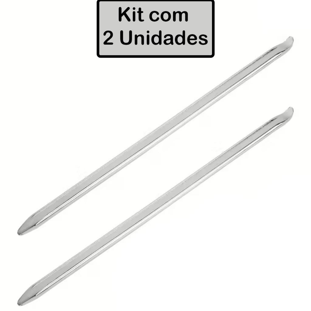 Kit 2 Espátula Borracheiro Chata Alavanca Desmontar Troca Pneus De Bicicleta Carro Moto Caminhão 30cm
