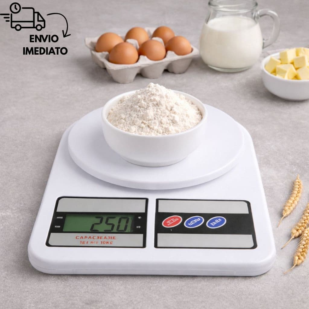 Balança Digital De Cozinha Portátil Alta Precisão Com Função Tara Confeitaria Comida Dieta Alimento Versátil Até 10KG
