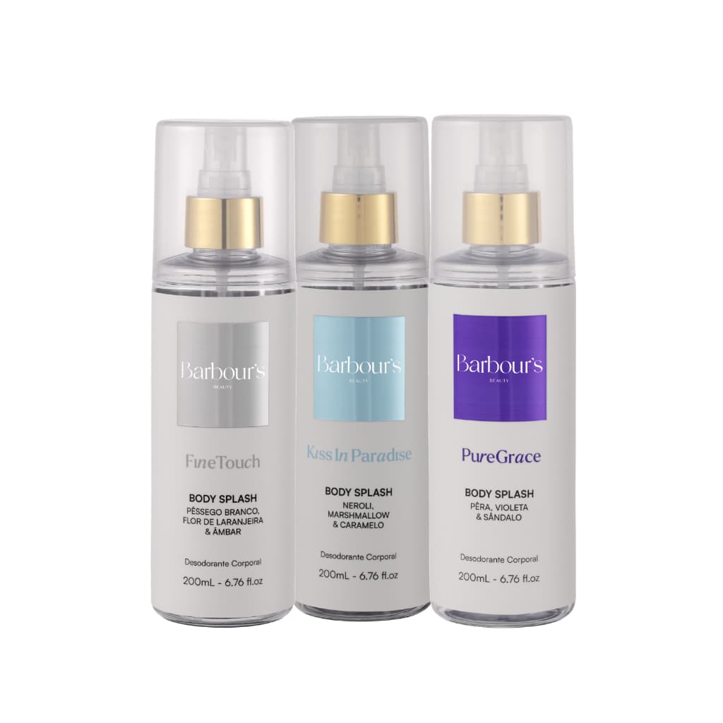 Kit Trio de Luxo Pure Grace Fine Touch e Kiss in Paradise Barbour's 200ML