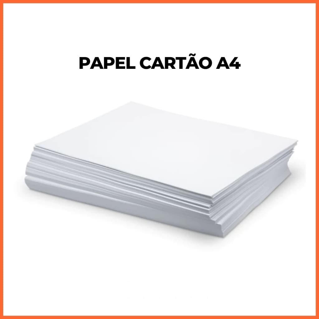 Papel Cartão Branco grosso 230g A4 - Artesanato, embalagem, convite.