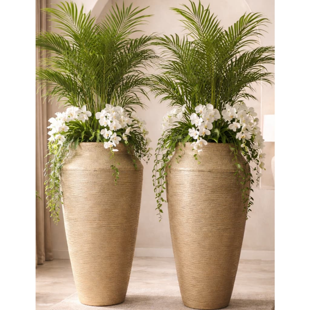 Kit 2 Vasos para Plantas Egípcio texturizado Decorativo Sala Jardim