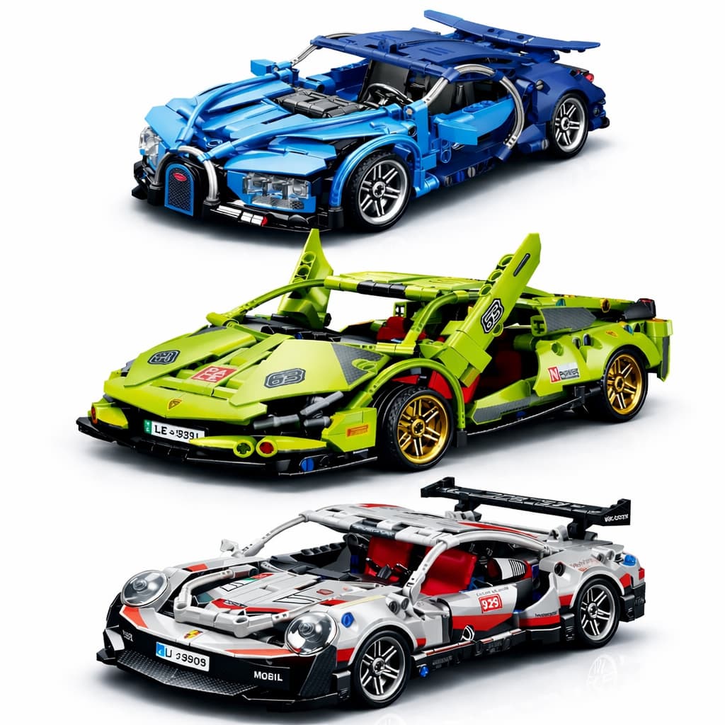 Carro de Corrida Esportivo Blocos de Montar