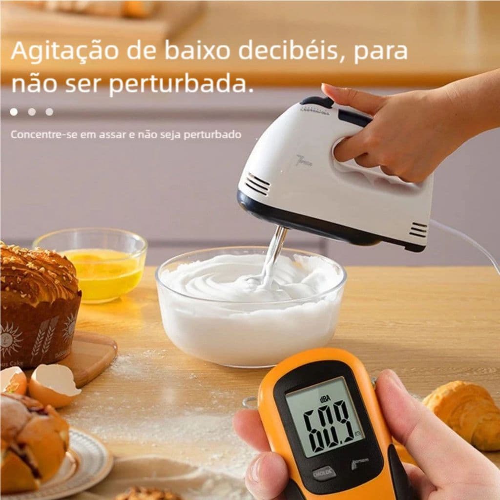 Batedeira de Mão Elétrica 7 Velocidades - 110V para Baking de Bolo e Chantilly Mixer QUEIMA ESTOQUE