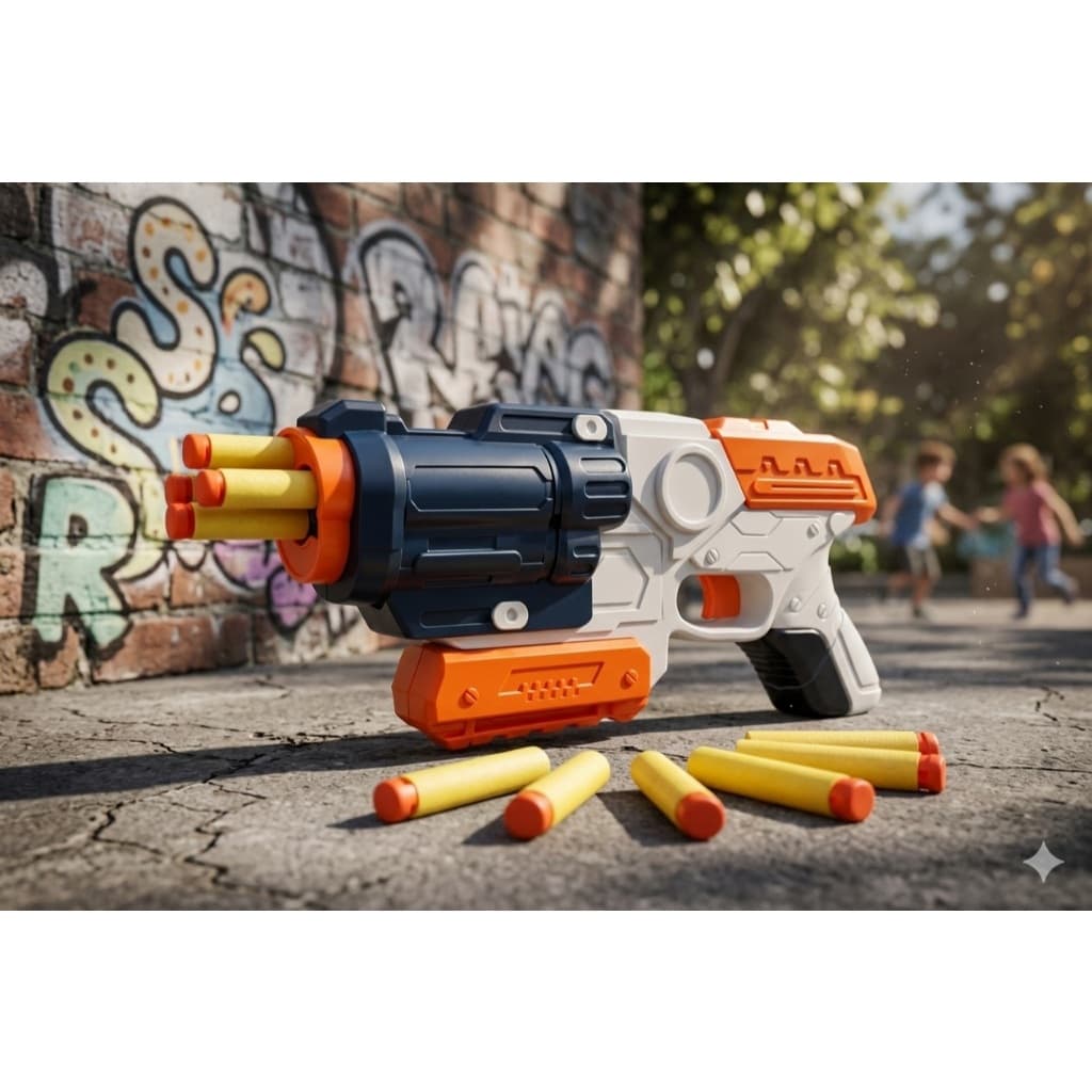 Pistola Lança Dardos Infantil Refil Arminha de Brinquedo Soft Bullet Lançador Espuma Criança