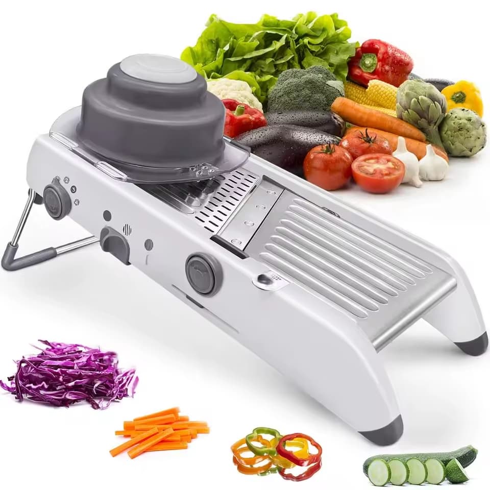 Mandoline cozinha Profissional Cortador Fatiador Legumes Frutas Inox - Premium Qualidade Alta