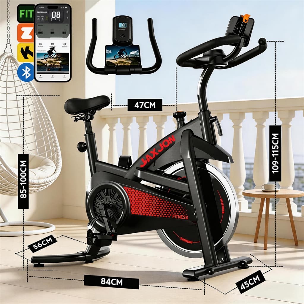 Bicicletas com bluetooth e APP, equipamento de spinning, ginástica profissional, com capacitância de 150 kg e 1,90 metro