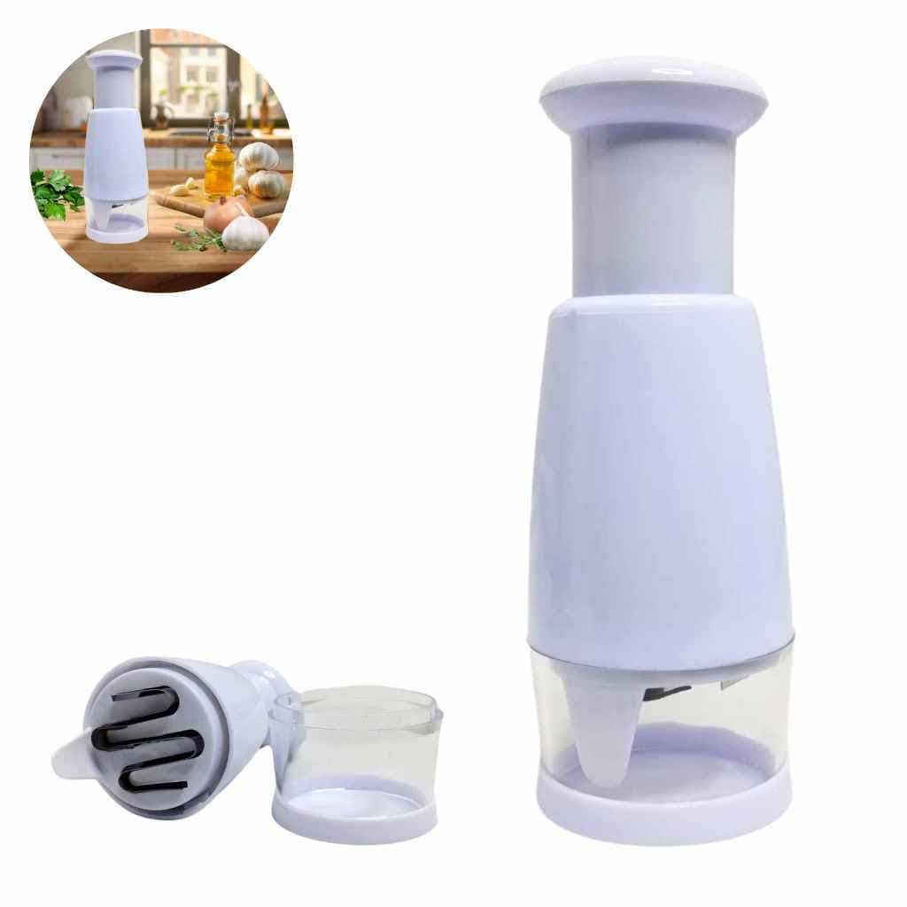 Picador e Triturador Manual de Alho Cebola Tomate Plastico