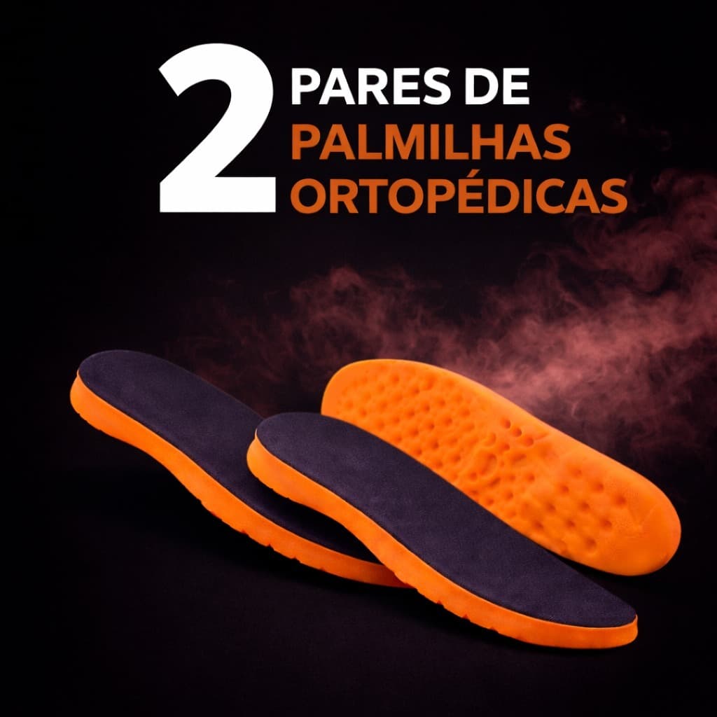 Kit 2 Pares Palmilha Gel Ortopédica Anatômica Anti Impacto Confortável Esporão Tênis Botina Trabalho