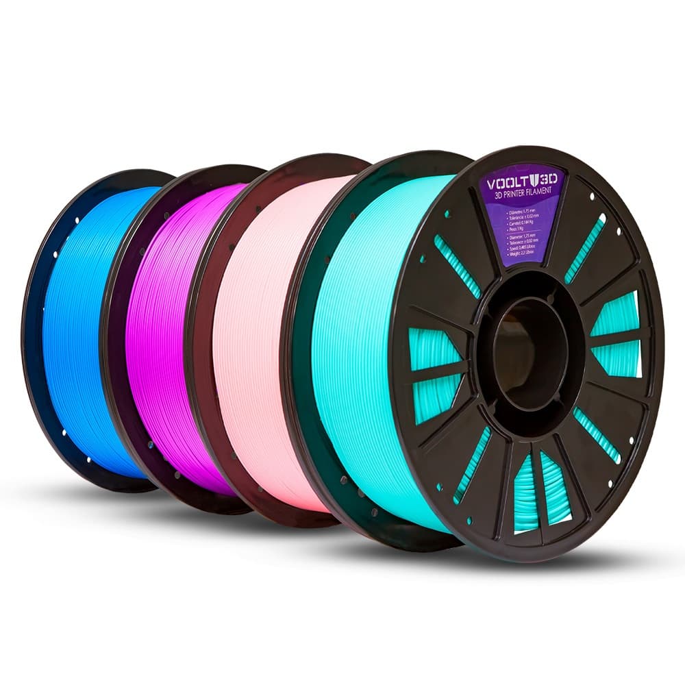 Filamento PLA Voolt3D Sólido Premium Para Impressora 3D 1kg 1,75mm - Diversas Cores