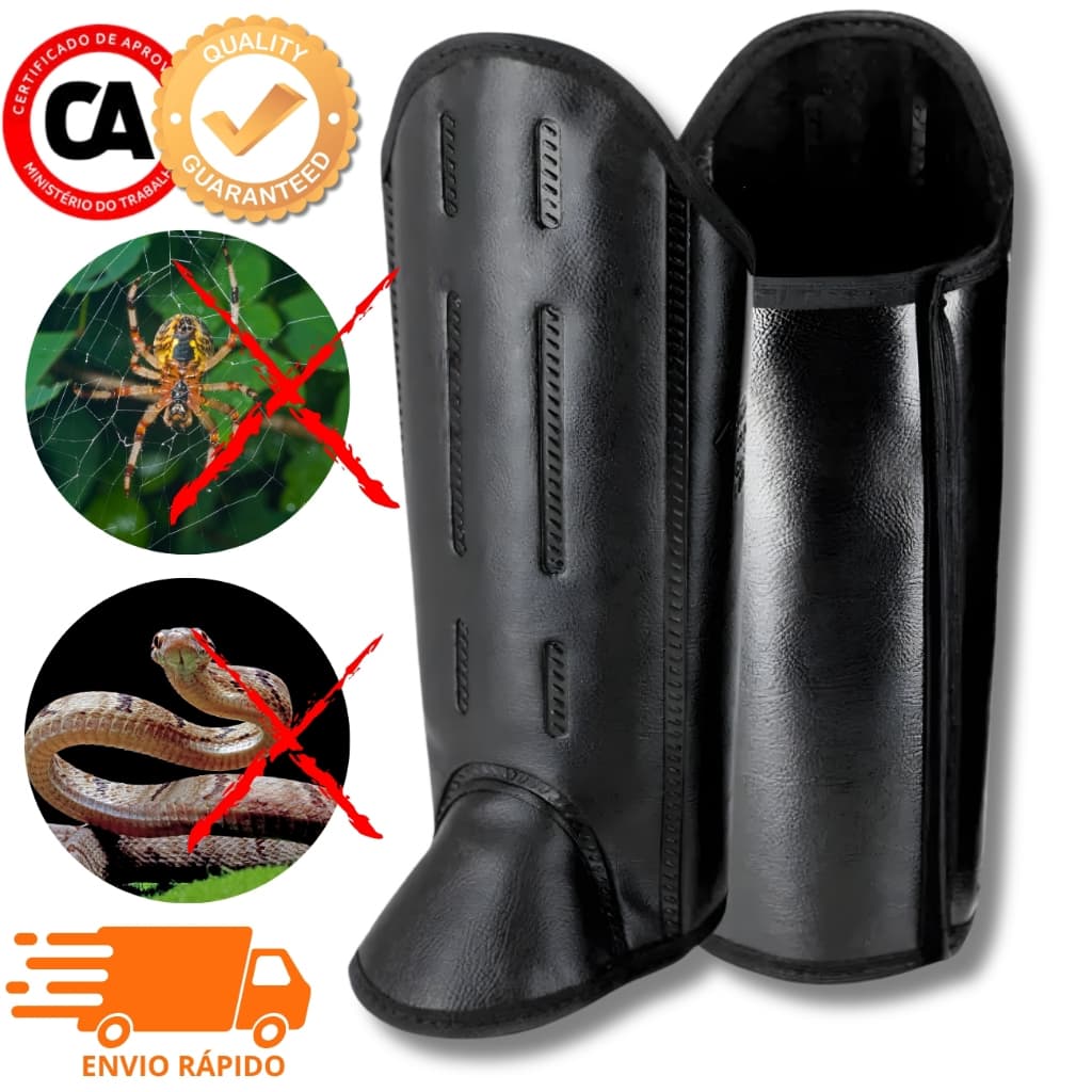 PERNEIRA ROÇADEIRA BIDIM 3 TALAS EPI ANTIPICADA COBRA ARANHA PROTEÇÃO PERNAS