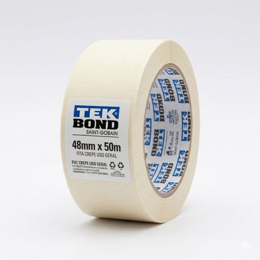 Fita Crepe Tek Bond 40mm x 50 Metros