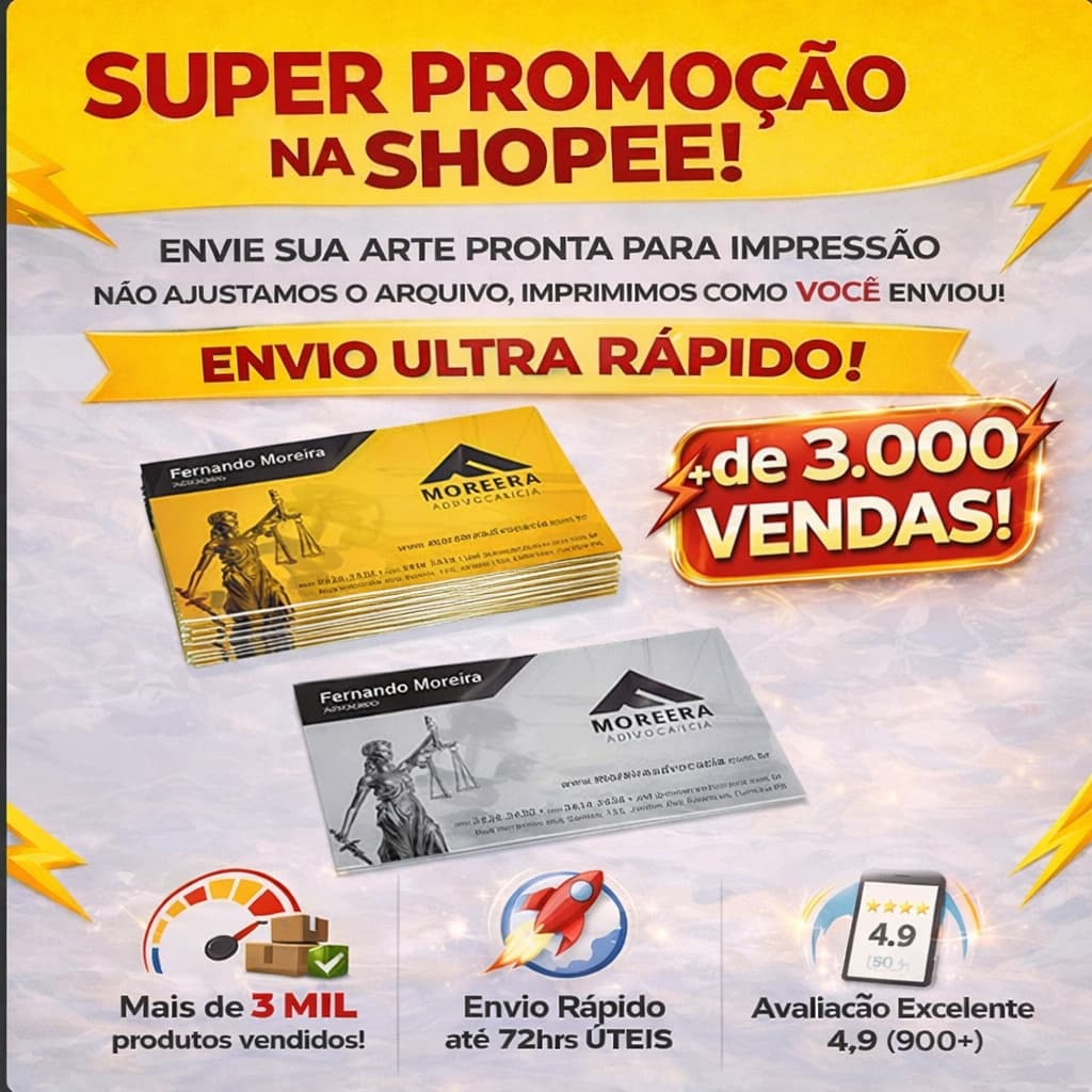 Cartão de Visitas 1.000 und .  ( ENVIE SUA ARTE )