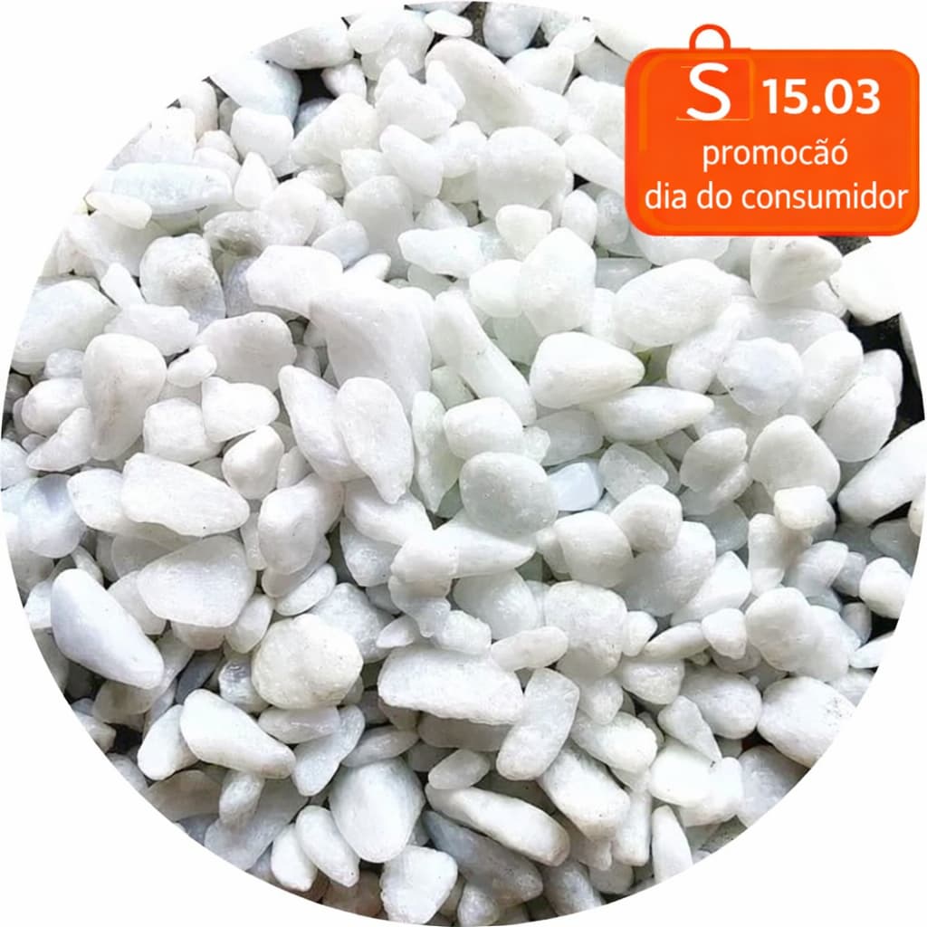 Pedra Dolomita Natural Branca Nº1 Decorativa para Jardim, Vasos, Flores e Paisagismo