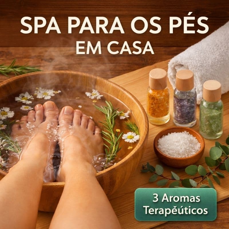 Escalda Pés Spa Relaxante Em Casa | Alívio Para Pés Cansados e Inchados | Kit Spa Para Pés