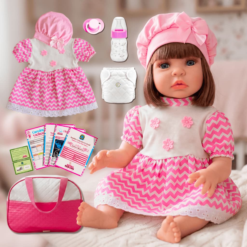 Bebe Reborn Boneca Realista Em Silicone Presente Menina Princesa + itens
