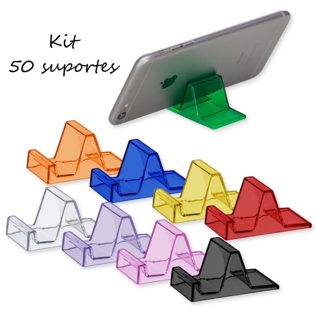 Kit 50 Suportes para Celular acrílico suporte de mesa assistir séries filmes chamada de vídeo