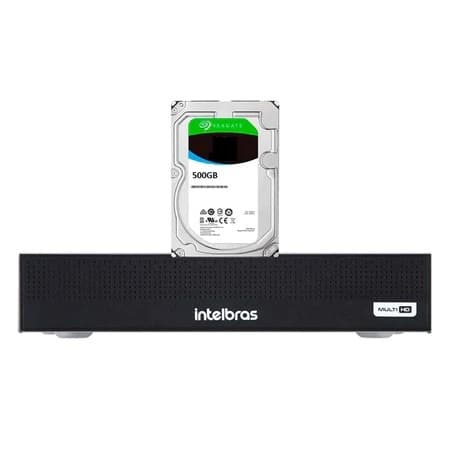 Dvr gravador 8 canais mhdx Full hd intelbras + hd 500GB