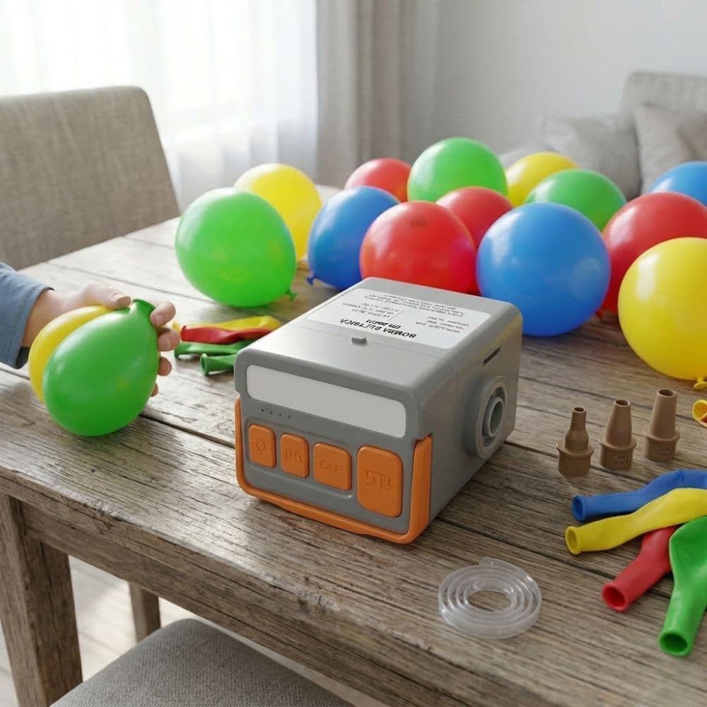 Bomba de Ar Elétrica Portátil Recarregável Enche e Suga com Praticidade VEN3