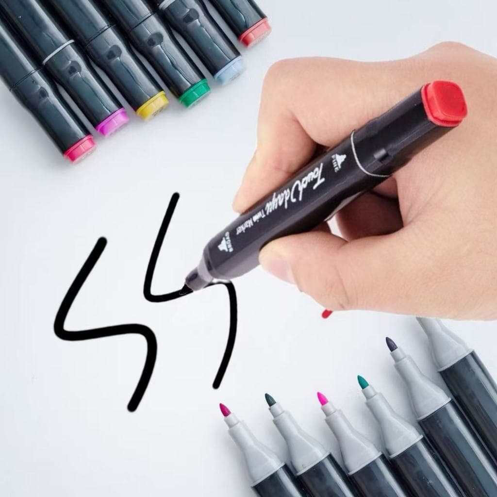 Canetas Marcadoras Marker Dupla Permanente Ponta Longa 20mm Para Madeira , Cerâmica E Construção