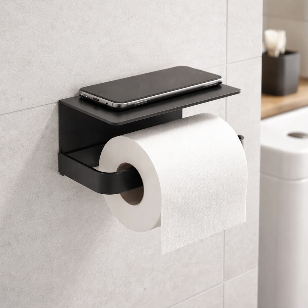 Suporte Papel Higiênico Porta Celular lenço Umedecido Banheiro Lavabo Porta Papel Higiênico Metal