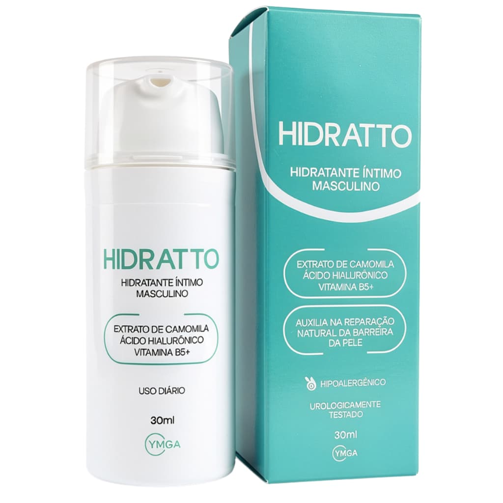 Creme Hidratante Íntimo Masculino HIDRATTO 30ml Ácido Hialurônico, Vitamina B5, Extrato de Camomila