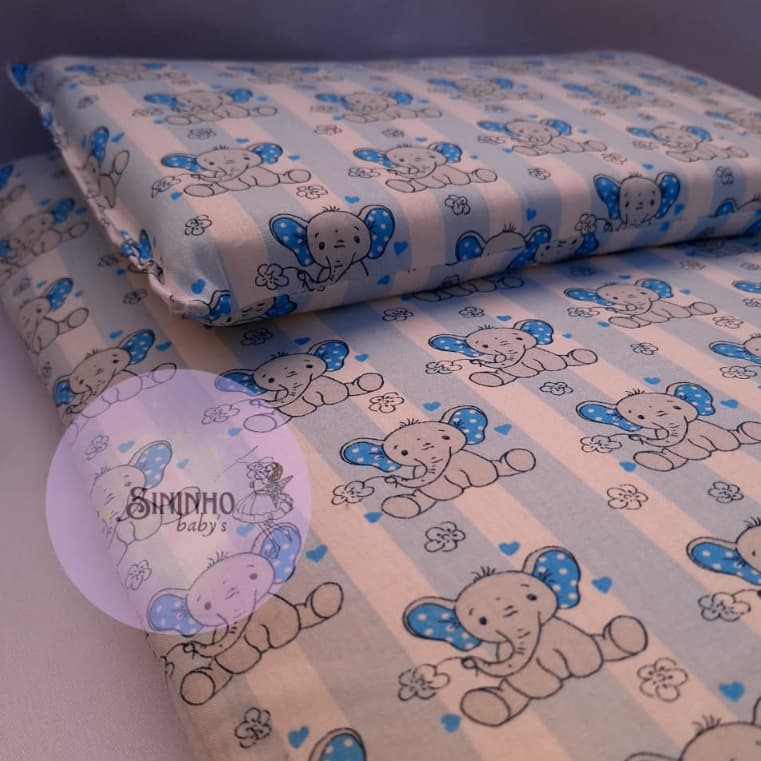 Kit Colchonete com Travesseiro para Carrinho de Bebê |Antialérgico, Confortável e Lavável na Máquina