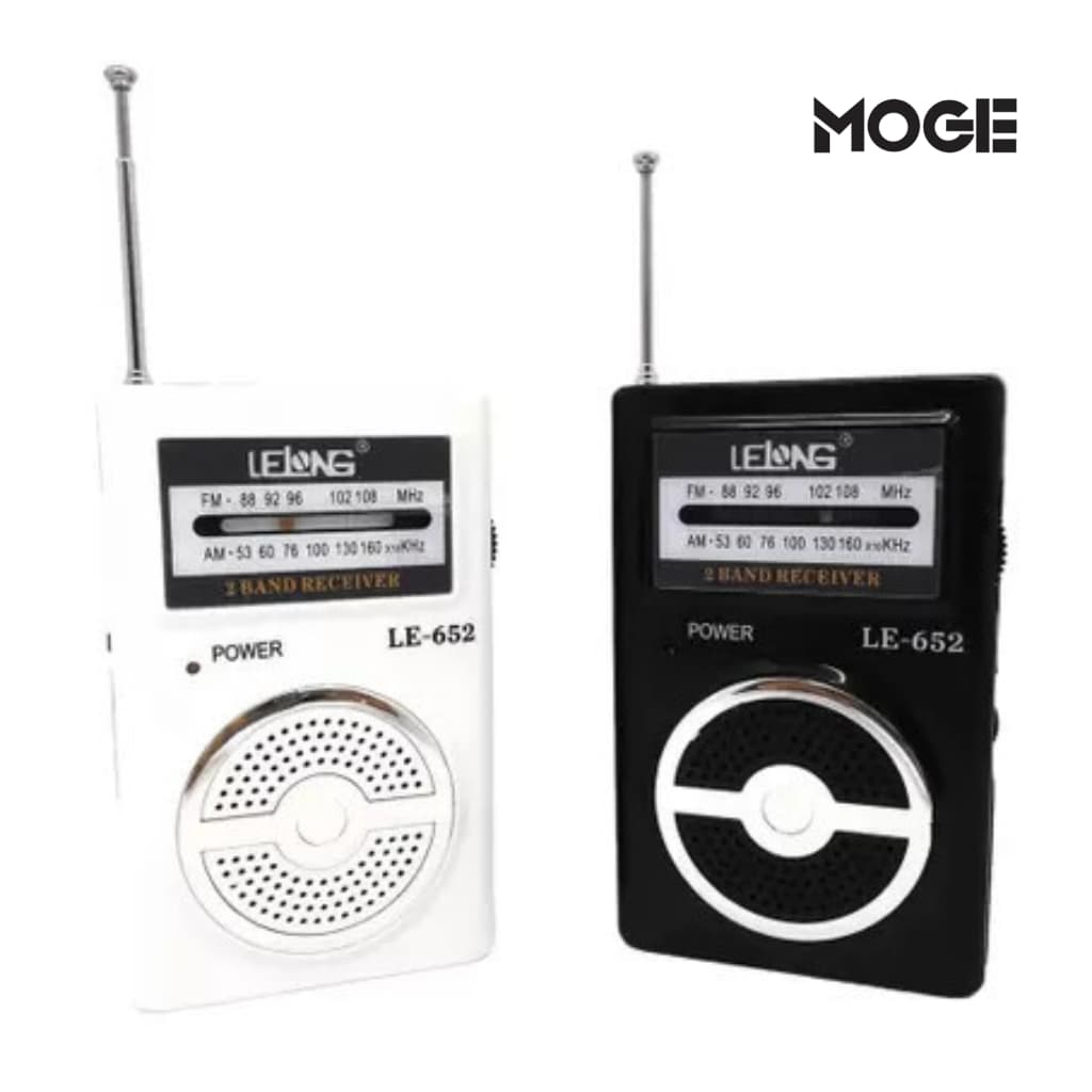 Rádio Portátil AM/FM Lelong LE-652 | Mini | Com Fone | Alta Sensibilidade