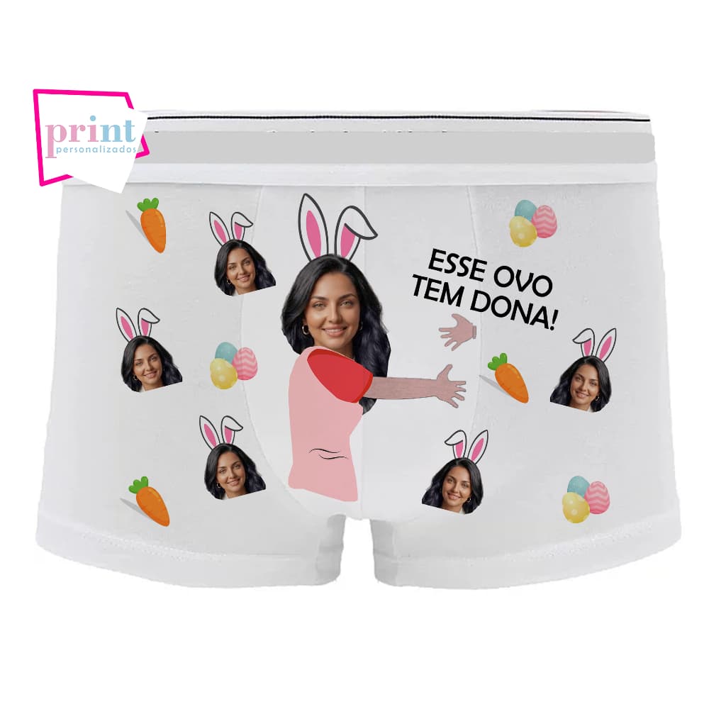 Cueca Personalizada com Foto - Dia dos Namorados - Tem dona