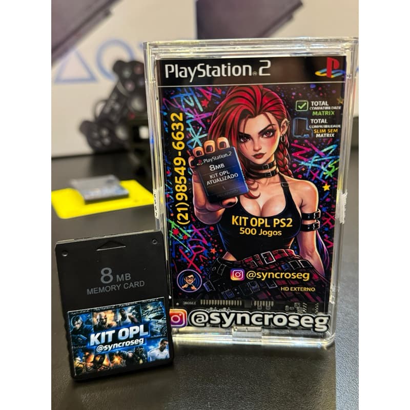 KIT HD TUNADO + Memory Card PS2 + 500 JOGOS / Ps2 Bloqueado ou Desbloqueado.