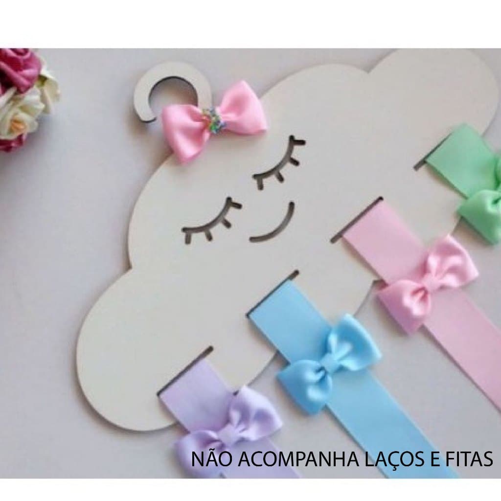 Cabide Branco Nuvem Porta Laços / Lacinhos Promoção
