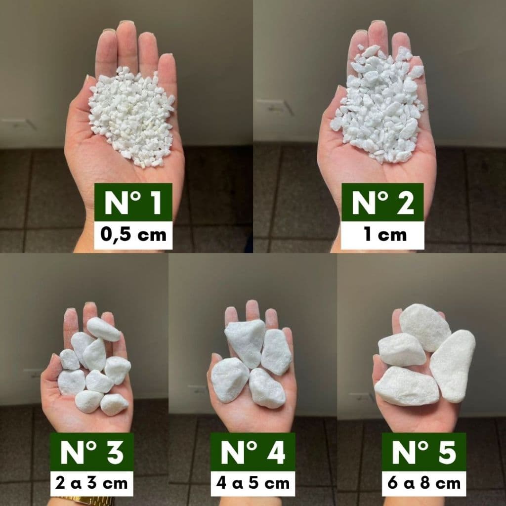 (2kg/5kg/10kg/20kg) Pedra Branca Dolomita Seixo Decorativa –Ideal para Vasos, Jardins e Paisagismo