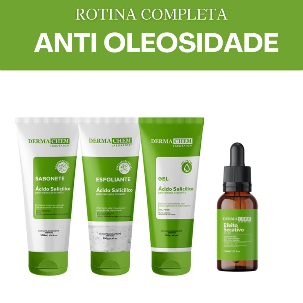 Kit Skincare Salicílico Anti Oleosidade e Acne + Sérum Secativo Dermachem