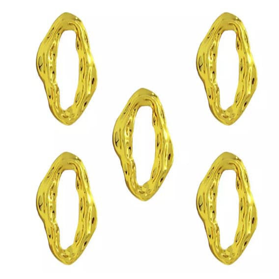 Fivela Dourada Moda Praia E Body Plástico C/10