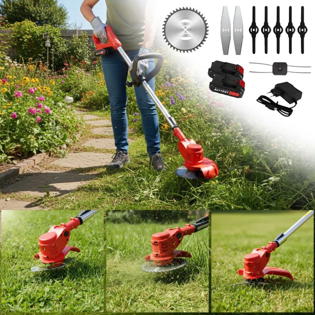 Aparador Roçadeira Elétrica De Grama Nakasaki  A Bateria 48V 1580w Corte de Grama e Mato