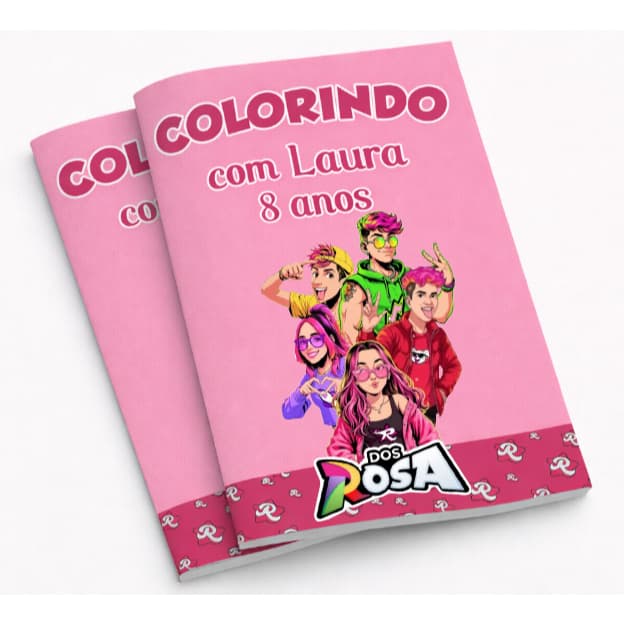 Livrinho de Colorir DOS ROSAS EMILLY VICK Personalizado | Lembrancinha Infantil Pegue Monte