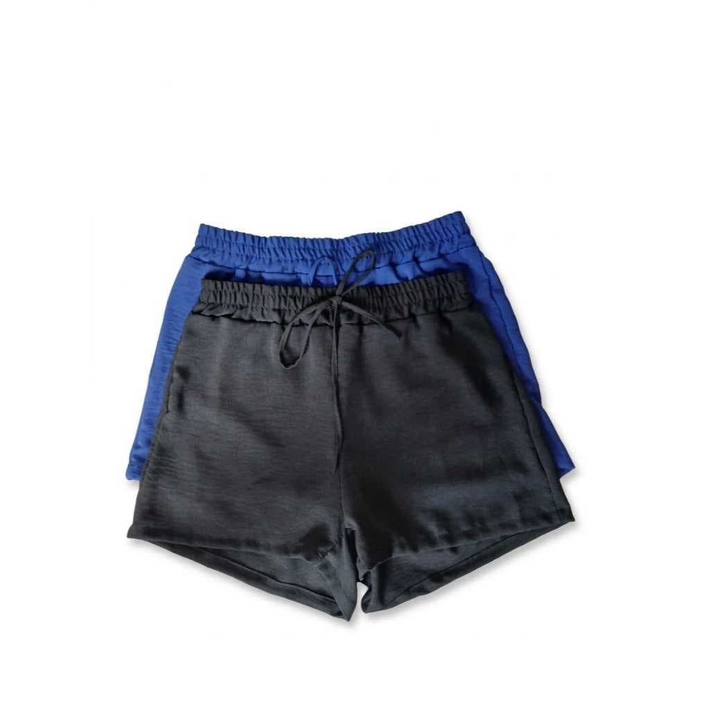 Kit 2 Shorts Feminino Duna Verão Leve Shortinho Tendência Moda com Elástico Cintura Alta
