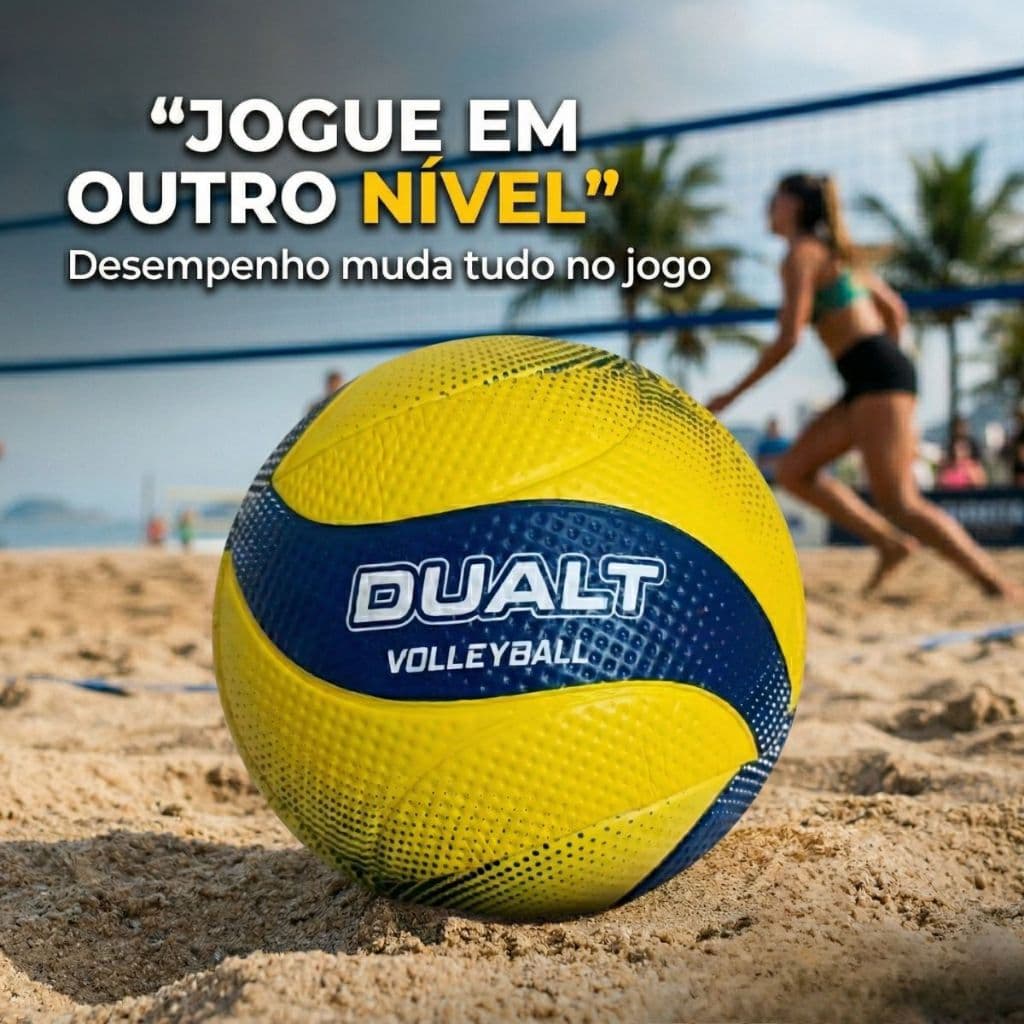 Bola de Vôlei Dualt Profissional Para Quadra, Praia Super Resistência Toque Macio Para Treino Jogo