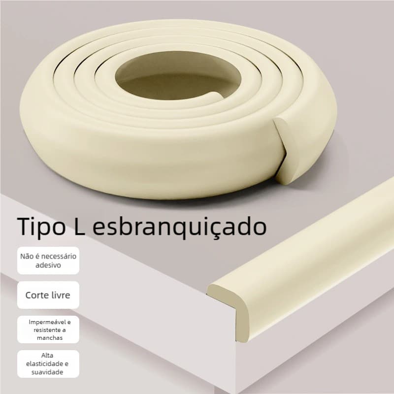 Protetor Anti-Choque para Quina de Parede Tiras Cantoneira Adesivas